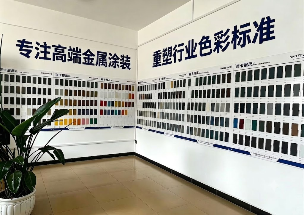 Moreaco color card wall for powder coating sample matching and color-code supply